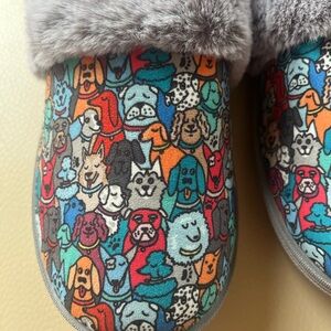 BOBS from Skechers Multicolor Dog Print Slippers